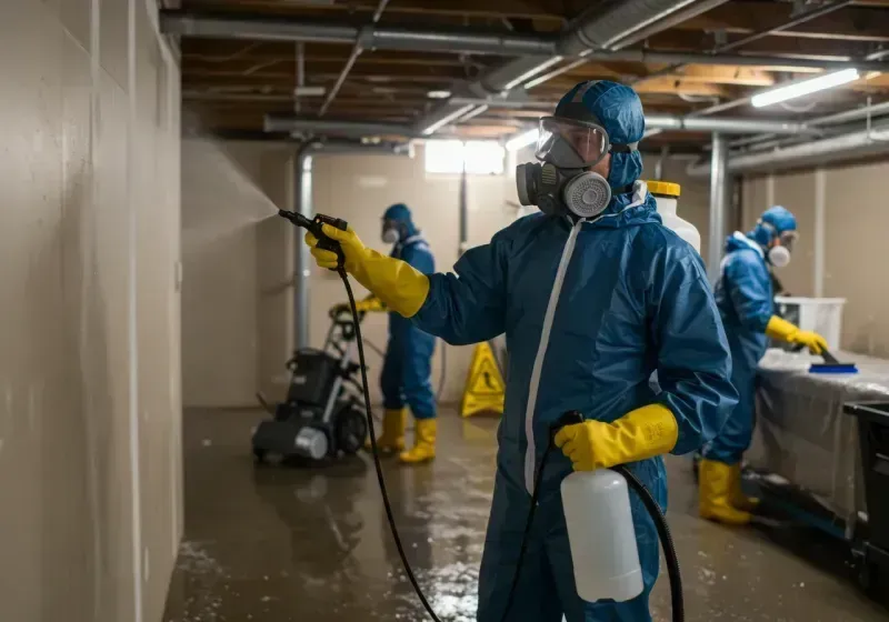 Basement Sanitization and Antimicrobial Treatment process in Huntsville, TN