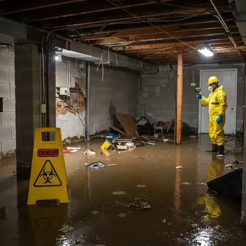 Flooded Basement Electrical Hazard in Huntsville, TN Property